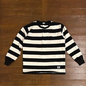 Bronson MFG 9oz Prisoner Stripe Long Sleeve Tee Size M/L (Tagged XL)